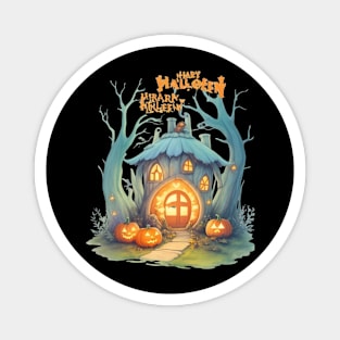 Enchanted forest halloween Pumpkin Sticker Magnet